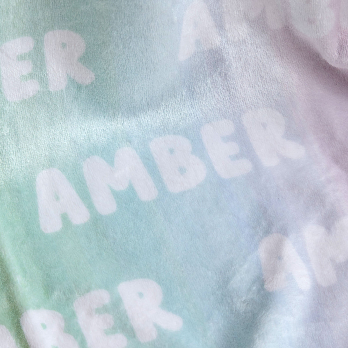 Personalized Rainbow Stripe Print Name Fleece Blanket