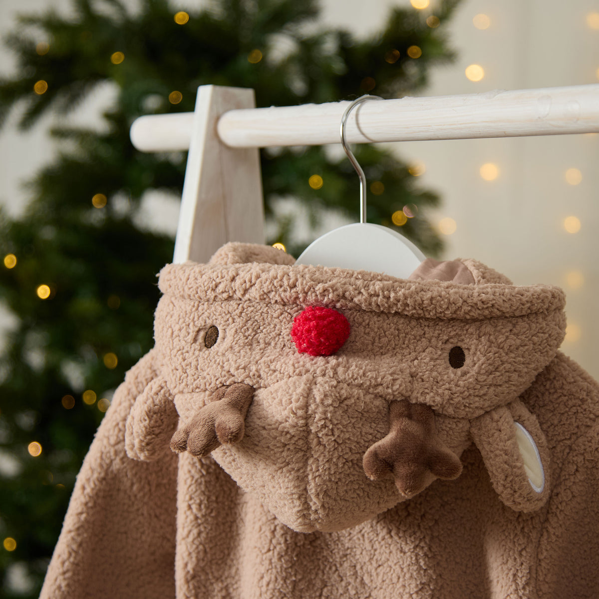 Personalised Red Nose Brown Reindeer Robe
