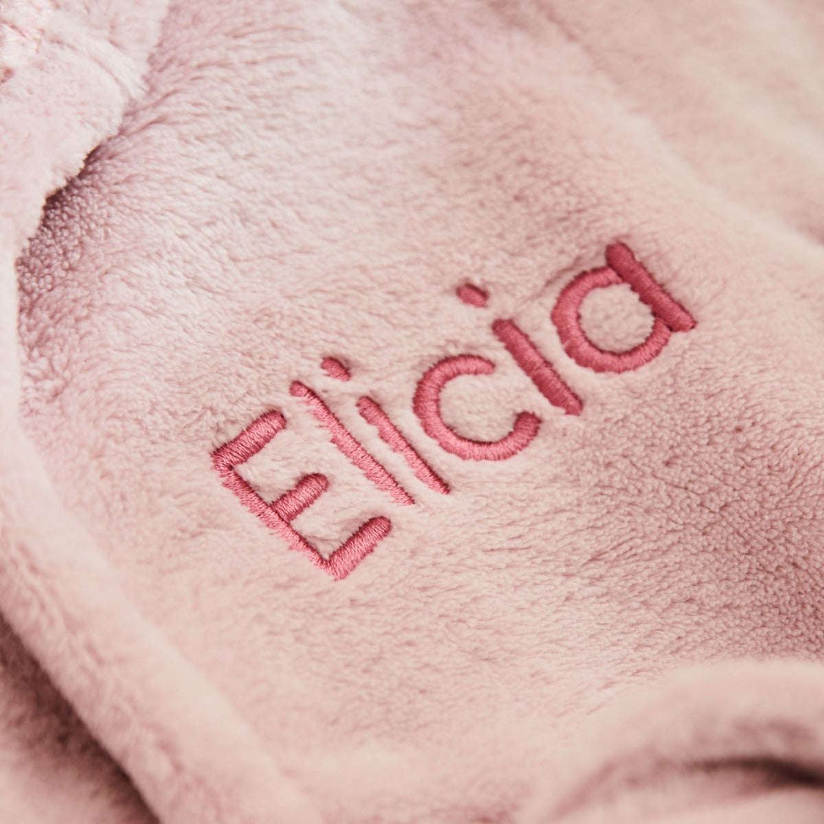 Personalized Pink Fleece Robe with Ears