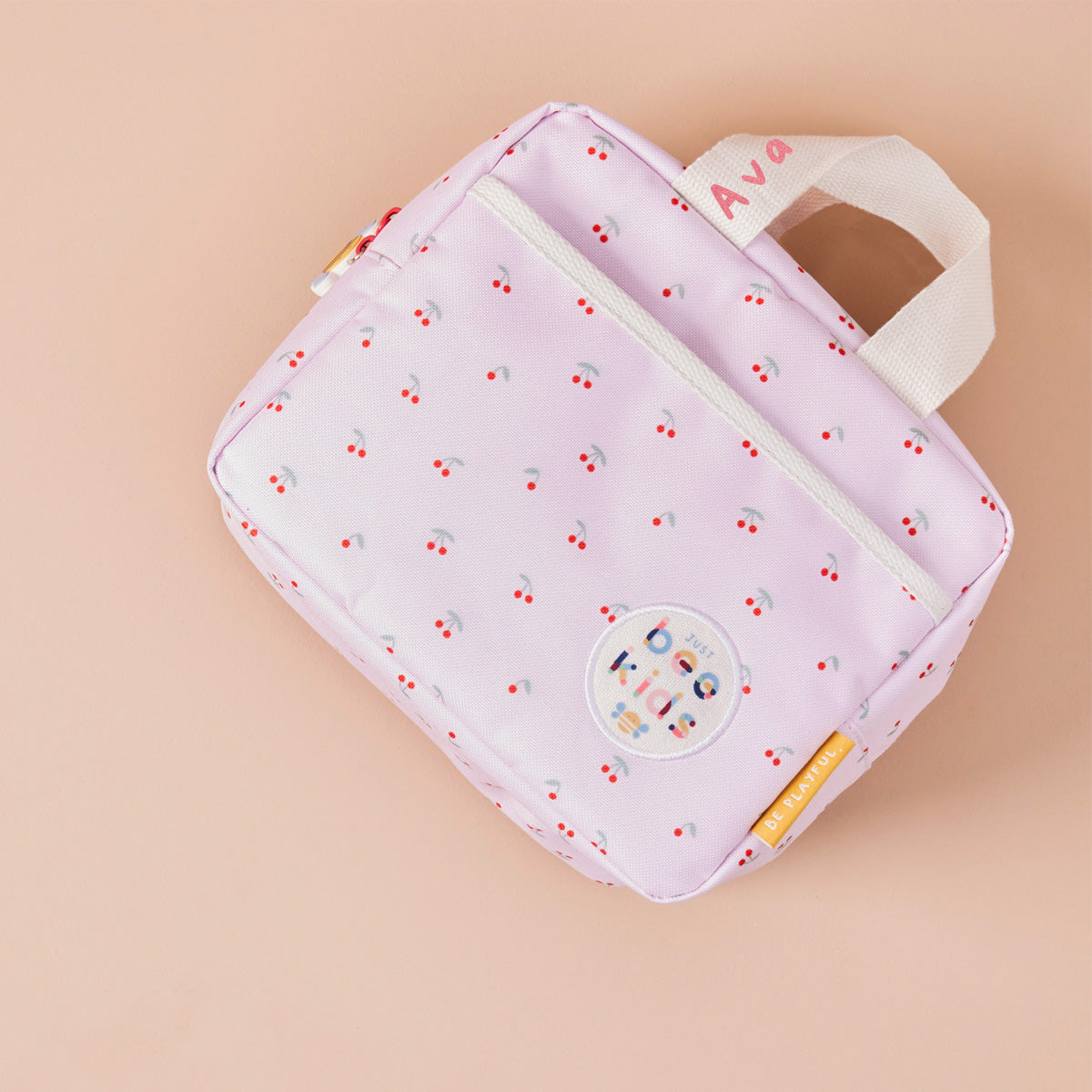 Personalised Just Bee Kids Pink Cherry Lunch Bag