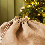 Personalised Hessian Bold Font Star Gift Sack