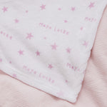 Personalized Pink Star Fleece Blanket