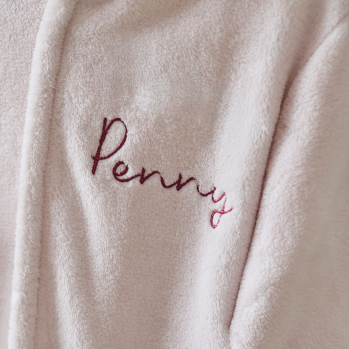 Personalised Pink Penguin Fleece Robe