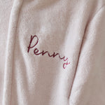 Personalised Pink Penguin Fleece Robe