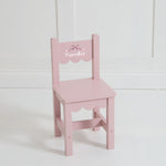 Personalised Red Bow Printed Pink Scalloped Chair FSC®