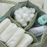 Personalised Sage Cord Nappy Caddy