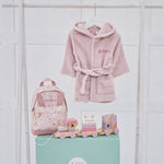 Personalized Pink Little Traveller My 1st Birthday Gift Set