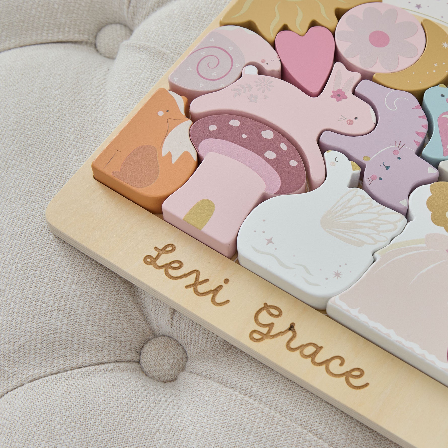 Personalised Pink Stacking Puzzle FSC®