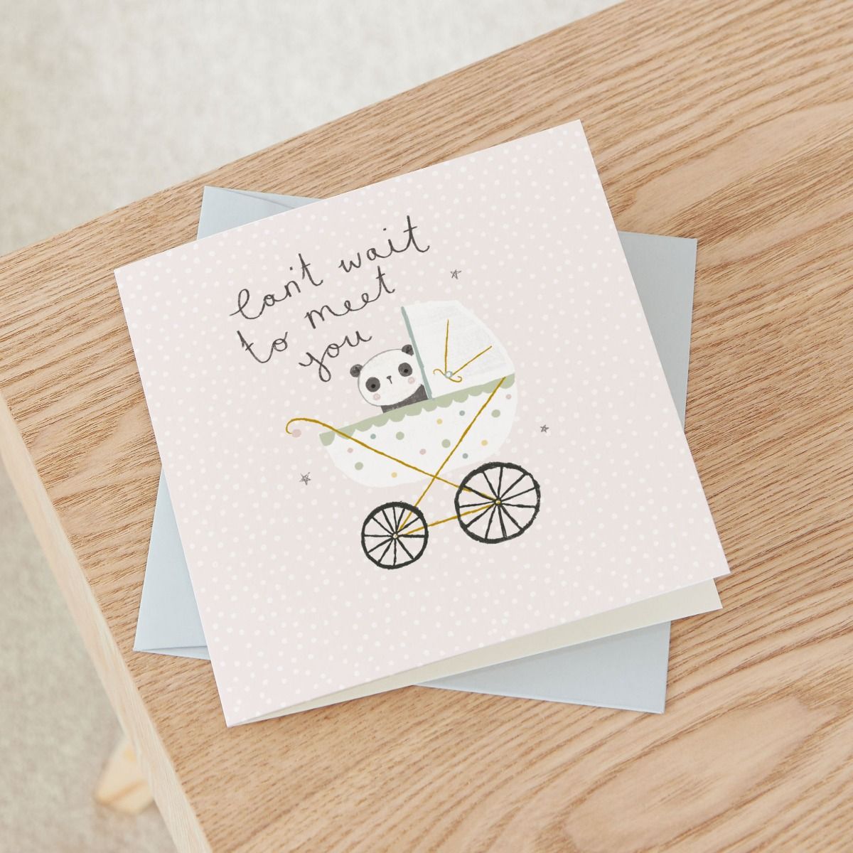 Personalised Panda New Baby Greetings Card