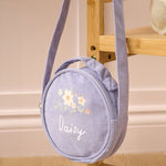 Personalised Blossom & Bloom Lilac Cord Handbag