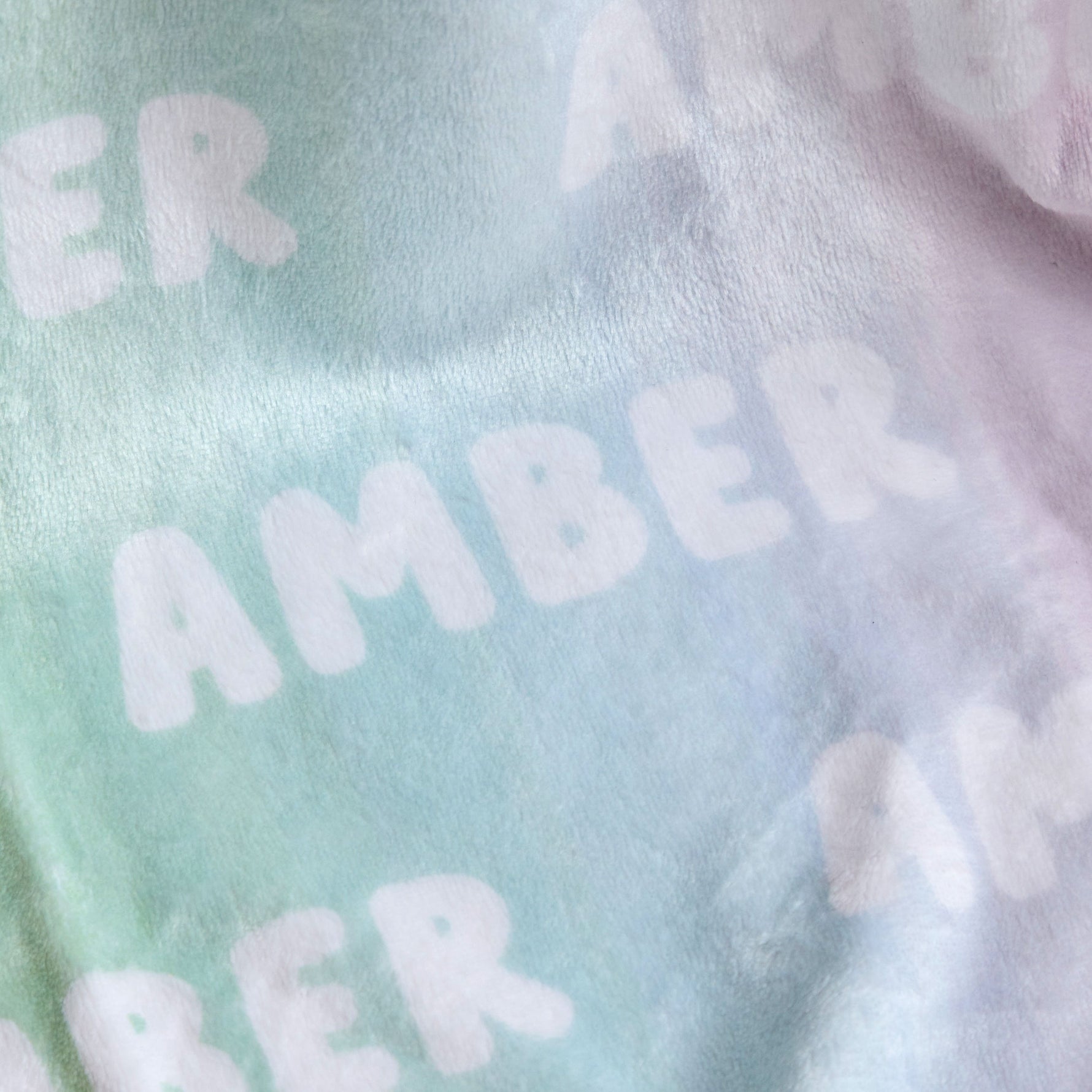Personalised Rainbow Stripe Print Name Fleece Blanket