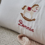 Personalised Rocking Horse Linen Cushion