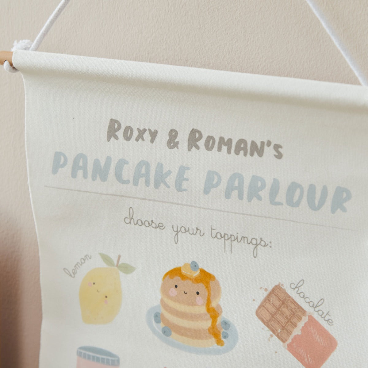 Personalised Pancake Parlour Wall Hanging