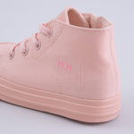 Personalised Pink Kids High Top Trainers