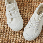Personalised Ivory Kids High Top Trainers 