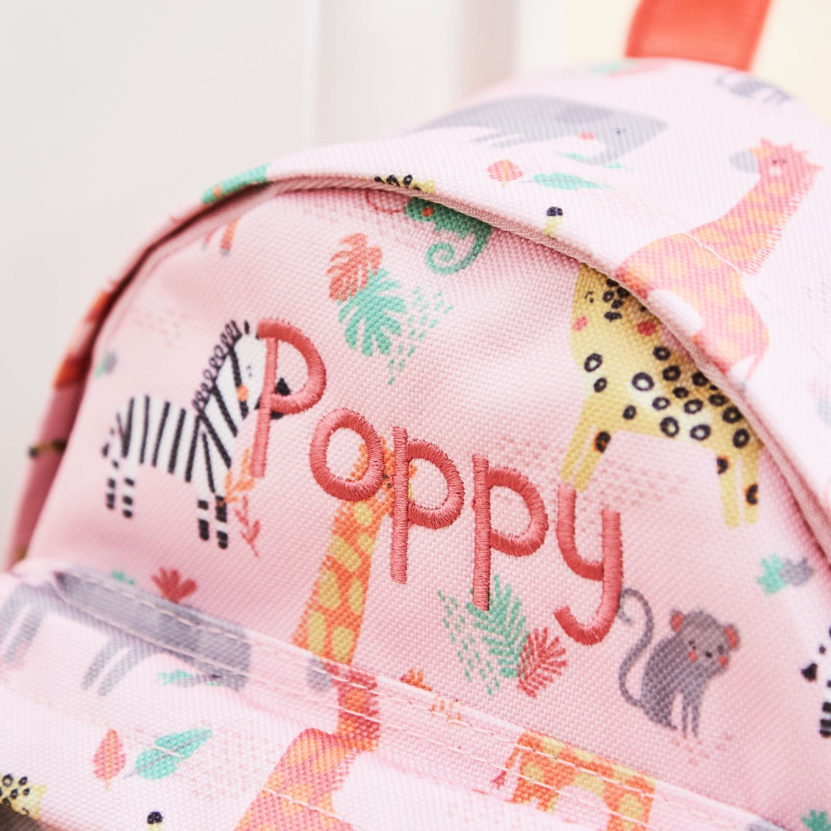 Personalised Pink Safari Print Classic Mini Backpack