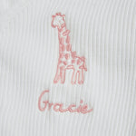 Personalised Pink Giraffe Home From The Hospital Baby Gift Set