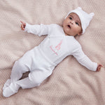 Personalised Pink Giraffe Home From The Hospital Baby Gift Set