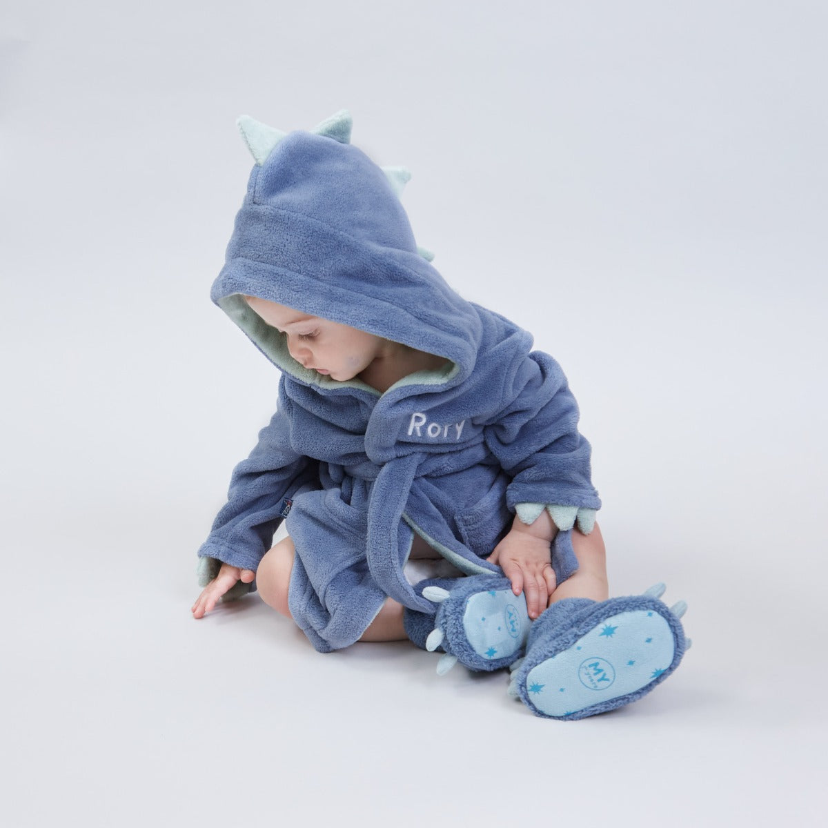 Personalised Dinosaur Fleece Dressing Gown