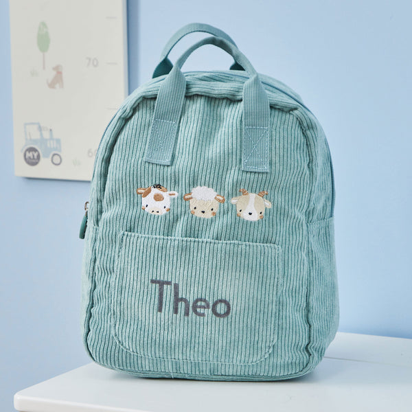 Personalised Sage Fun On The Farm Cord Mini Backpack – My 1st Years