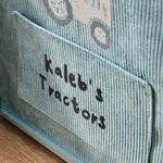 Personalised Sage Tractor Storage Cube 