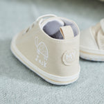 Personalised Tortoise White Baby High Top Trainers 