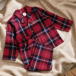 Personalised Traditional Red Checkered Pyjamas