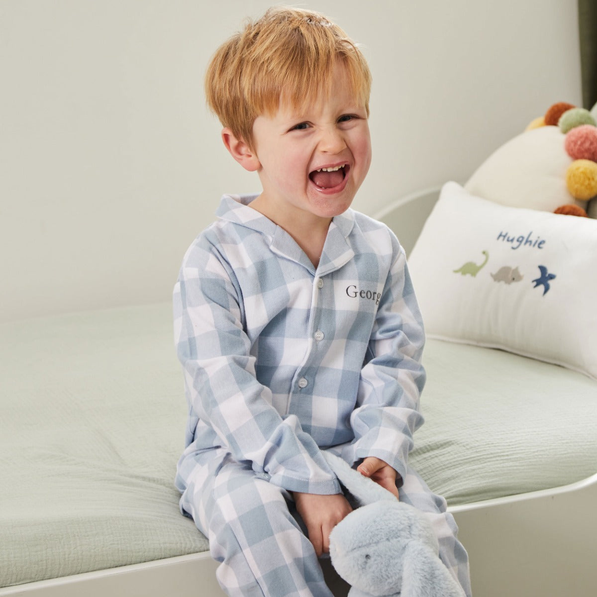 Personalised Traditional Checkered Pyjama Set