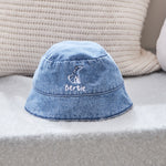 Personalised Dalmatian Denim Bucket Hat 