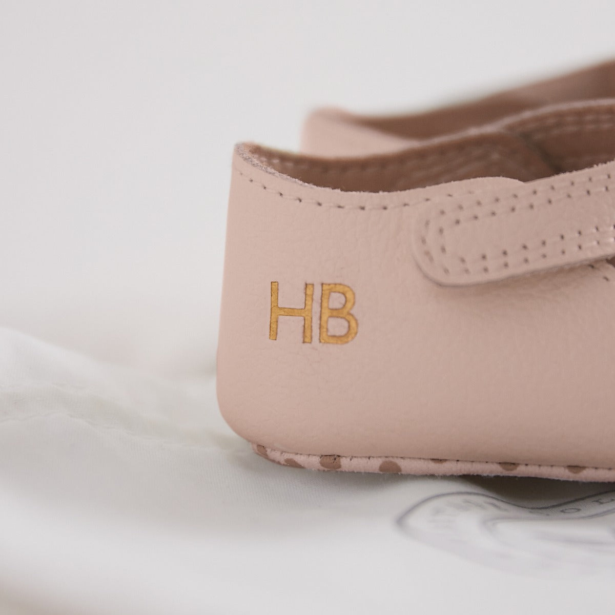 Personalised Pink Leather Pram Shoes