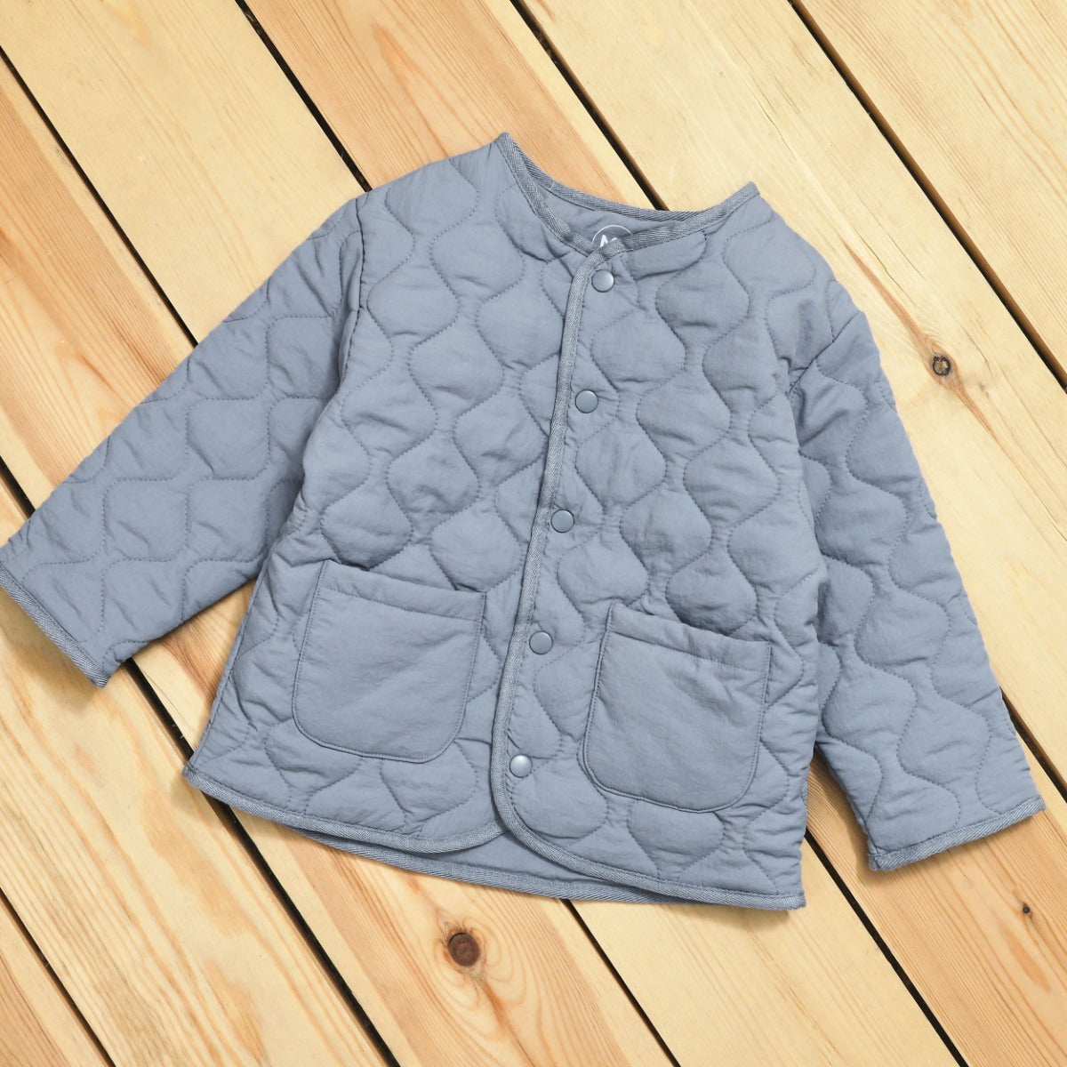 Personalised Rocket and Moon Blue Quilted Jacket