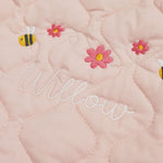Personalised Bumblebee Pink Quilted Jacket 
