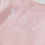 Personalised Bunny Pink Sweatshirt