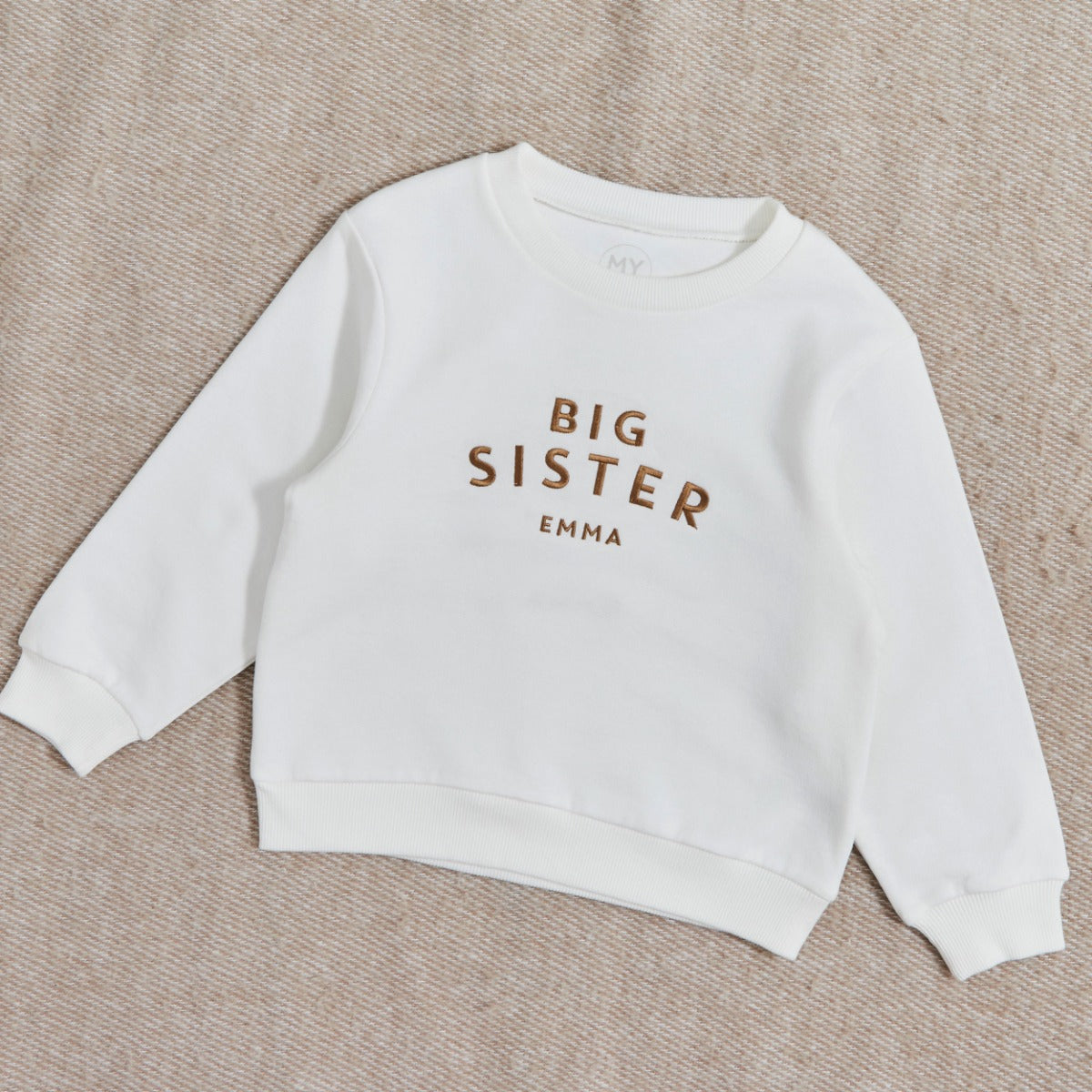 Personalised Big Sister Sweatshirt in Ecru