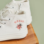 Personalised Natural History Museum™ Mini Beasts Ivory High Tops