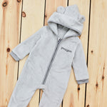 Personalised Grey Children's Fleece Onesie