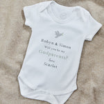 Personalised Will You Be My Godparents? White Bodysuit