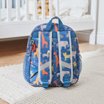 Personalised Navy Safari Print Medium Backpack