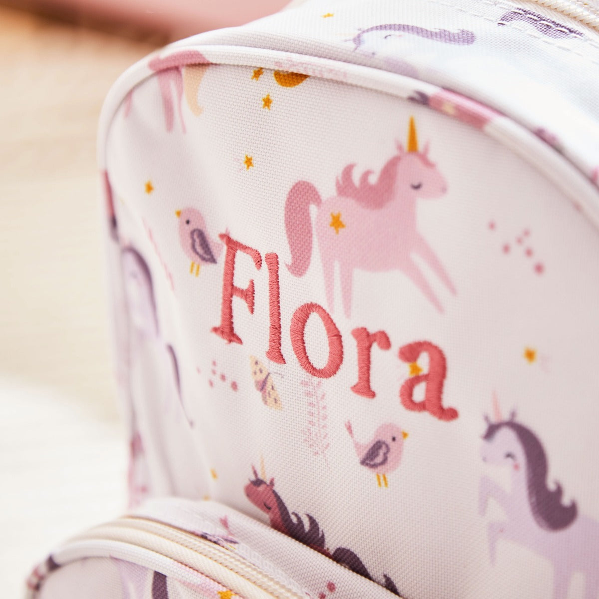 a little lovely company mini backpack unicorn Personalised Rainbow Character My 1st Years featuring an adorable dinosaur print A Little Lovely Company Mini