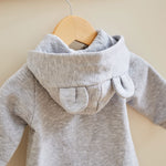 Personalised Grey Jersey Onesie