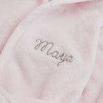 Personalised Light Pink Fleece Robe