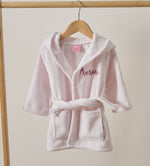Personalised Light Pink Fleece Robe
