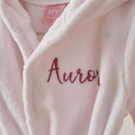 Personalised Light Pink Fleece Robe