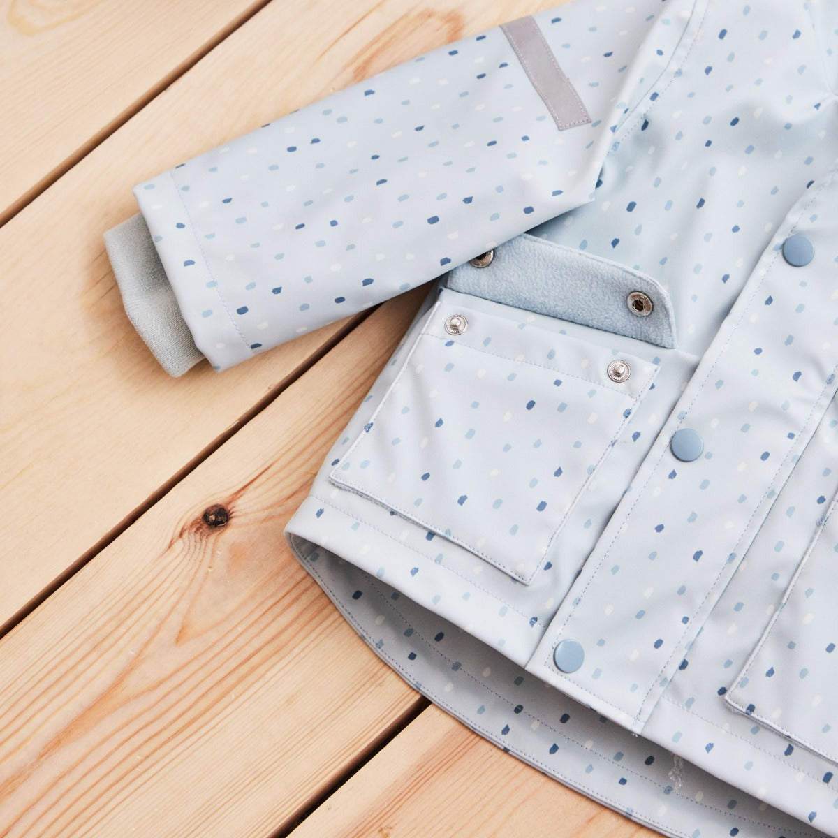 Personalised Blue Spot Print Raincoat