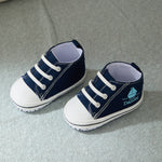 Personalised Navy Boat Design High Top Shoes