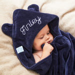 Personalised Navy Hooded Towel