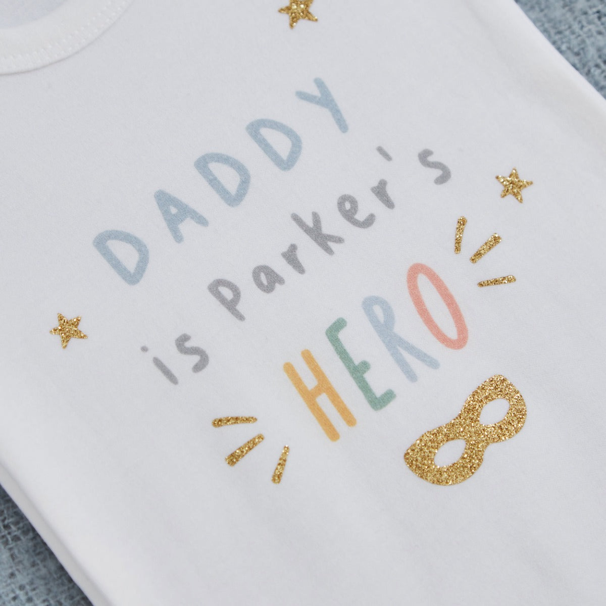 Personalised My Hero Father's Day White Bodysuit