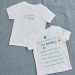 Personalised Things I Love About My Dad T-Shirt in Blue 