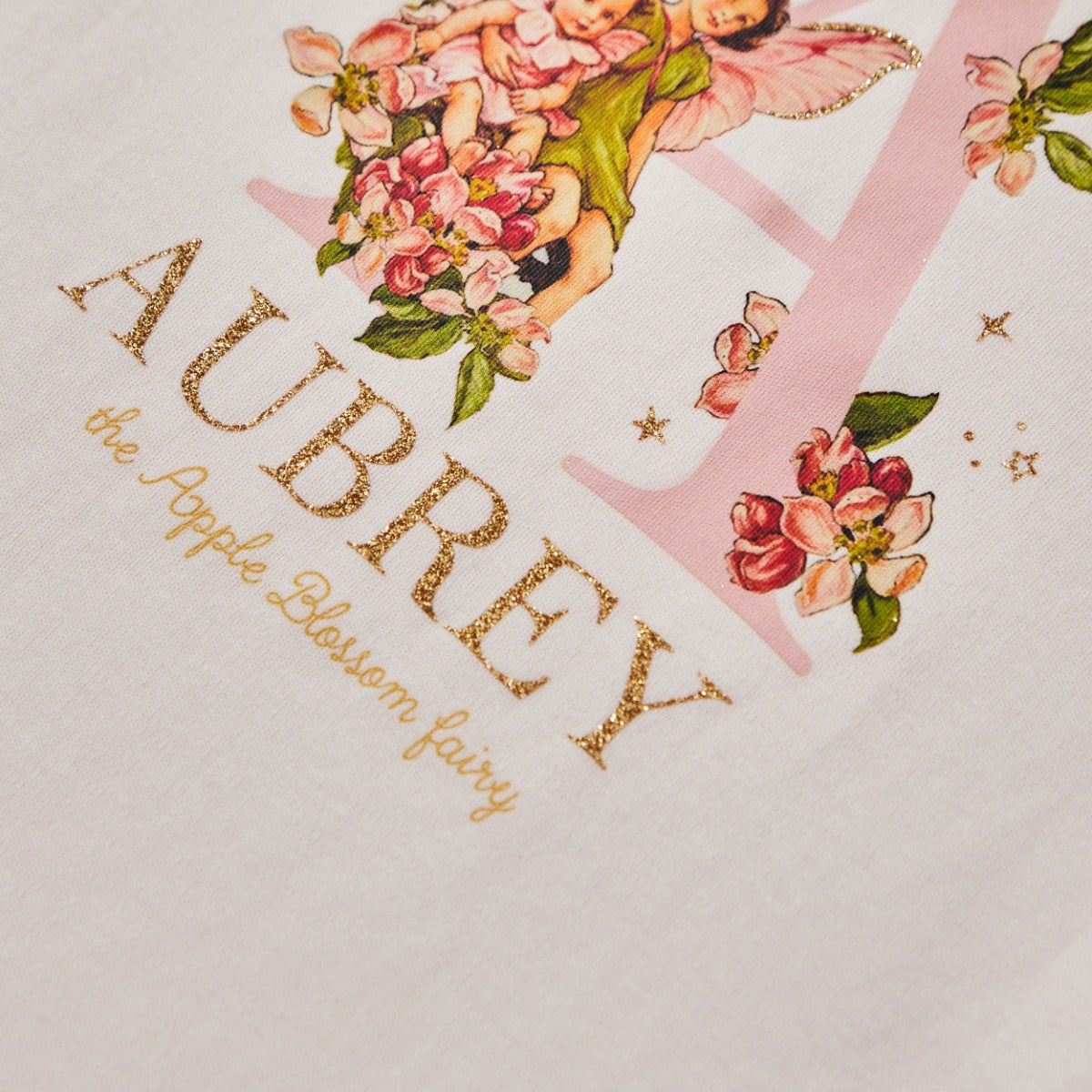 Personalised Flower Fairies Initial Pink T-Shirt 