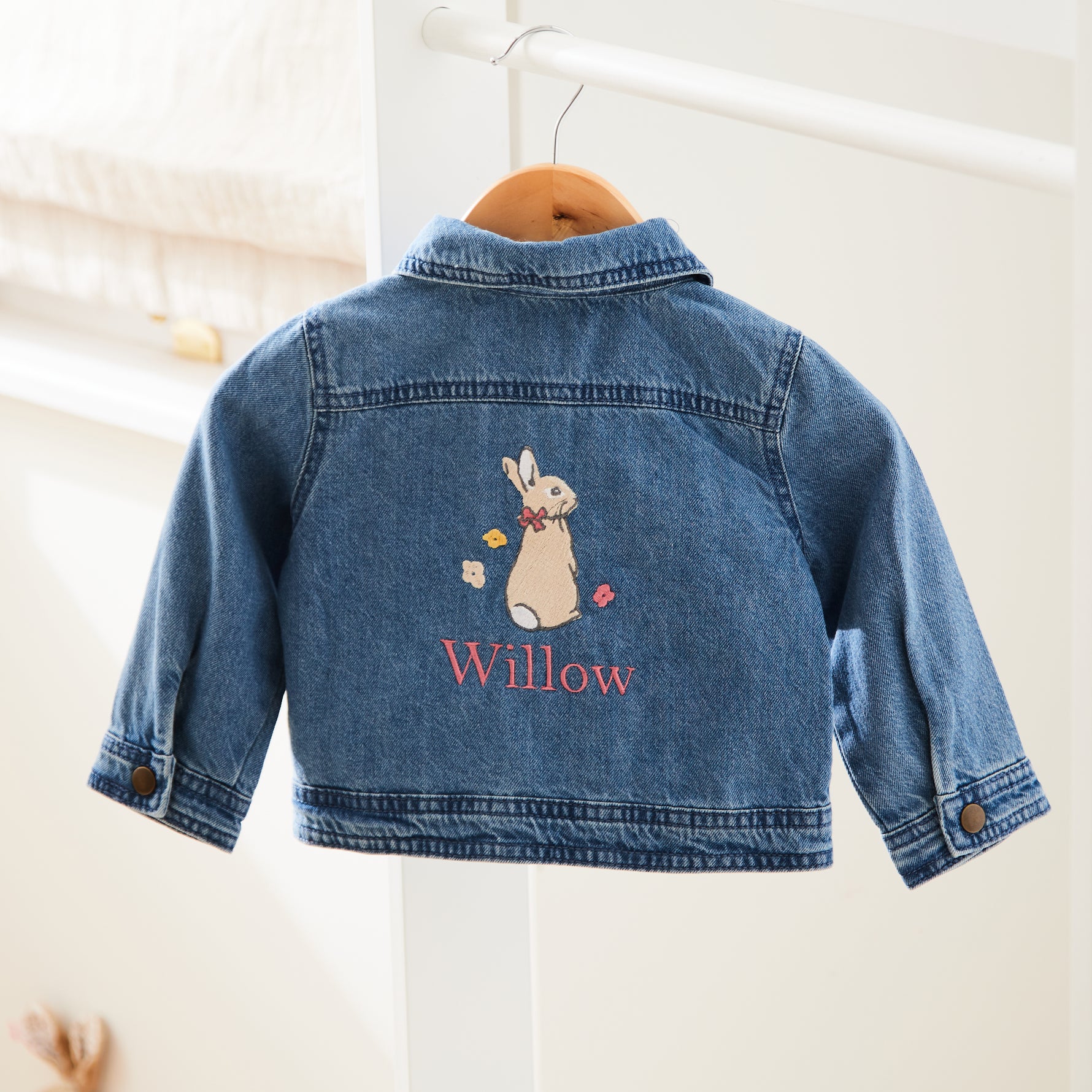 Personalised Flopsy™ Bunny Children's Denim Jacket